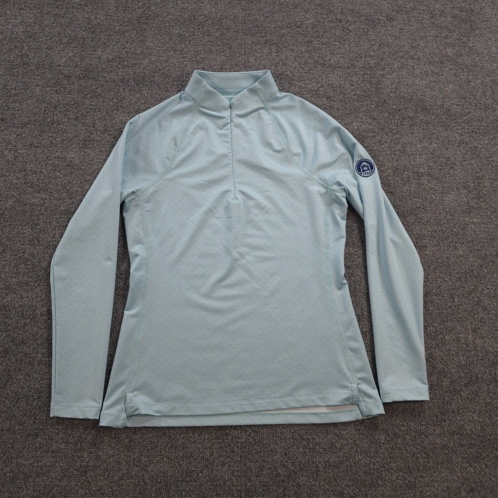 Peter Millar Shirt Womens S Blue UPF 50+ 1/4 Zip Golf Sun Pullover Performance